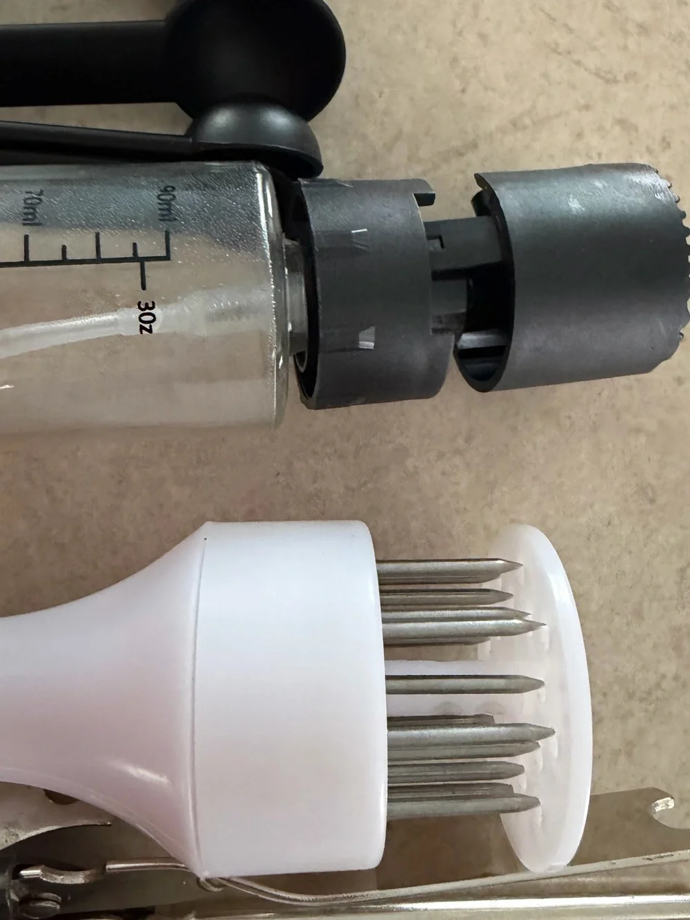 Kitchen Gadget Set - Stainless Steel Tools with White Handle
